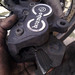 BMW R1100GS front brake pads replacement
